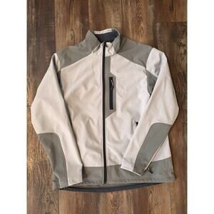 Koppen Jacket Men's Sz Large Gray Polyester Full Zip Lined Pockets Jacket